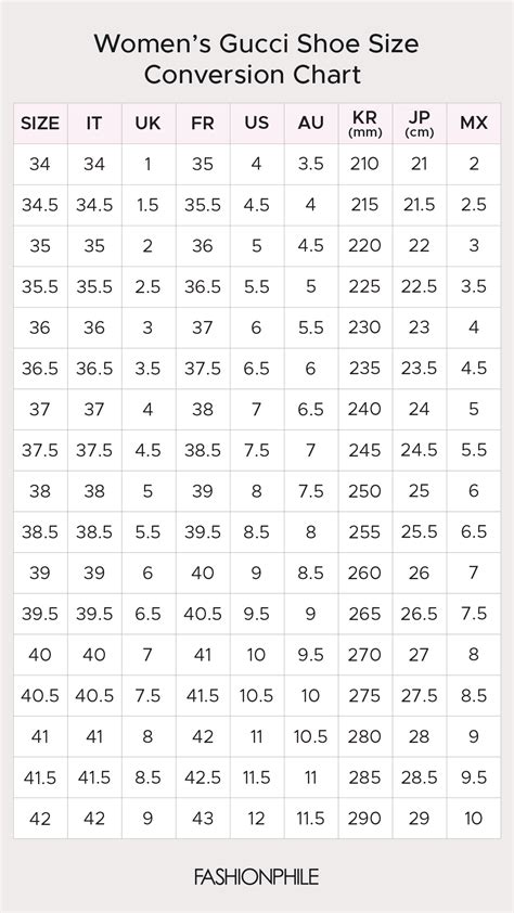 gucci clothing size chart|gucci shoe size to us.